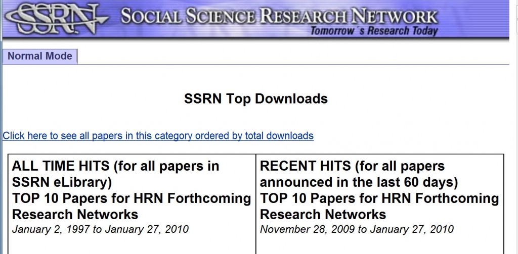 Top Ten in Forthcoming Research