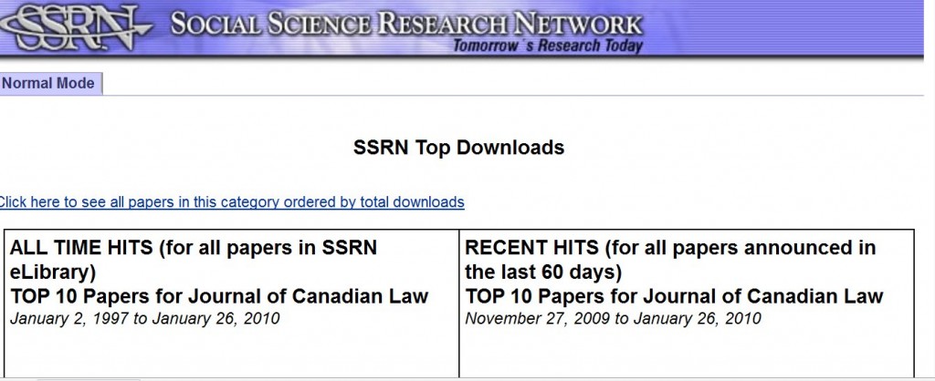 Top Ten in Canadian Law