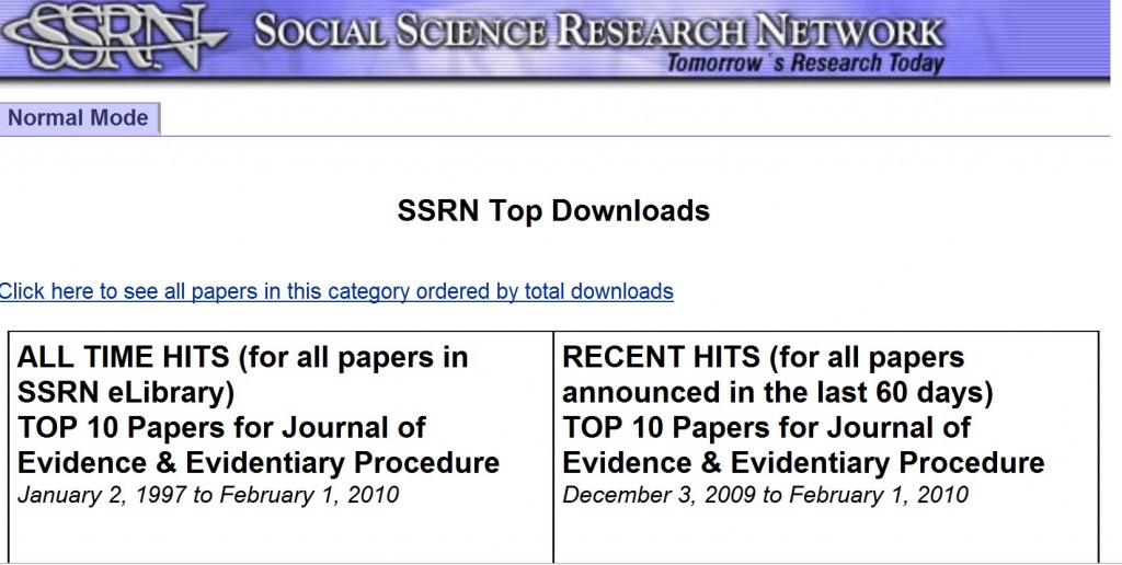 Top Ten in Evidence & Evidentiary Procedure